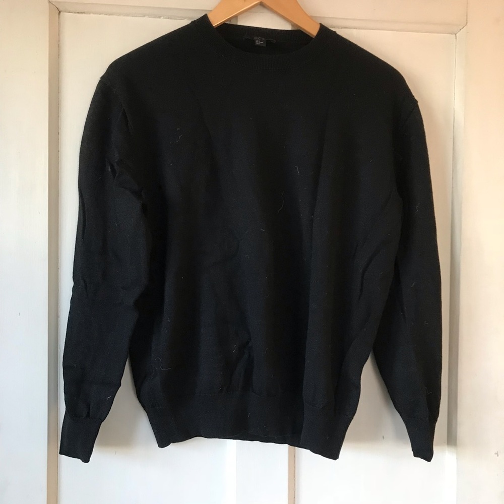 COS Black 100% Wool Crew-neck Sweater